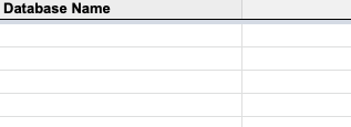 Database Name - Main